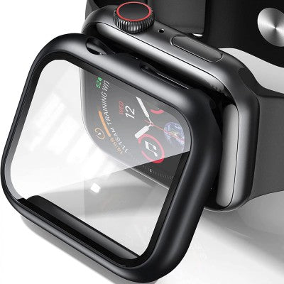 Hard PC Case with Tempered Glass Screen Protector for Apple Watch 4 / 5/ 6/ SE 40mm Hard PC Case with Tempered Glass Screen Protector for Apple Watch 4 / 5/ 6/ SE 40mm